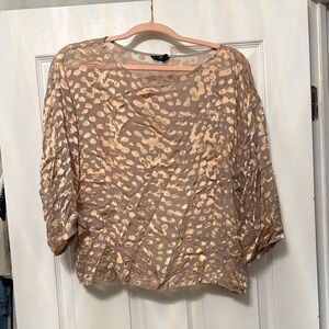 Club Monaco Beige Patterned Blouse